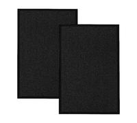 Kav Washable Door Mat Dirt Trapper Durable Non-Slip Barrier Mats Perfect Dust Absorbent Rug(40X60)Cm, (1.31X1.97)Ft Black