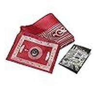 KAV Waterproof Pocket Prayer Mat with Compass - Ideal Travel Prayer Rug for Muslims in Red | Size: 110 cm x 60 cm KAV Red 110 cm x 60 cm