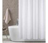 Kav White Extra Long Shower Curtain Mould And Mildew Resistant Solid White, (Width) 180 X 200 Cm ( Length)