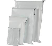 KAV White Mailing Bags 100Pcs Postal Packaging Polythene Sacks for Postage Self Seal Flap Large Size Post Bags for Couriers Lightweight & Opaque for KAV White S