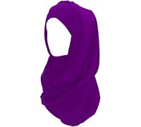 KAV Women Plain Elegant Chiffon Head Scarf Hijab - Silk Changer and Color Turban Light Large Maxi Hair Wrap Cover for Girls Shawl Head Piece - Purple