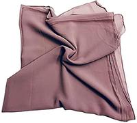KAV Women Plain Elegant Chiffon Head Scarf Hijab - Silk Changer and Color Turban Light Large Maxi Hair Wrap Cover for Girls - Shawl Head Piece (Dusty Pink)