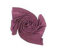 KAV Women Plain Elegant Chiffon Head Scarf Hijab - Silk Changer and Color Turban Light Large Maxi Hair Wrap Cover for Girls - Shawl Head Piece (Dark Plum)