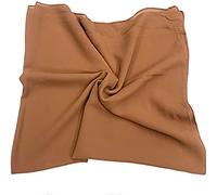 KAV Women Plain Elegant Chiffon Head Scarf Hijab - Silk Changer and Color Turban Light Large Maxi Hair Wrap Cover for Girls - Shawl Head Piece (Bronze)