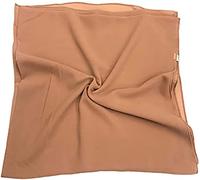 KAV Women Plain Elegant Chiffon Head Scarf Hijab - Silk Changer and Color Turban Light Large Maxi Hair Wrap Cover for Girls - Shawl Head Piece (Light Bronze)