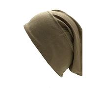 KAV Women Under Headscarf Elastic Sweat Absorbent Cotton Inner Hijab Tube Bonnet Hair Wrap Cover Head Band Cap for Girls - Khaki