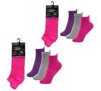 KAV Women's 6 Pairs Non-Slip Grip Yoga Pilates Socks | Size: 4-8 KAV Multicolor 4-8