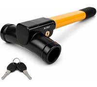 Kav Yellow T Bar Steering Wheel Lock High Visibility Car Van Caravan Security Lock With 2 Keys Heavy Duty Steel