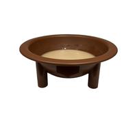 Kavafied Tanoa - Traditional Kava Bowl, 1.5 Gallons, Food Safe PP, 15"x15"x5.5" (Vesi Wood Brown)