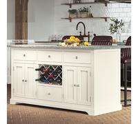 kavala grey granite marble top kitchen island in cream