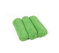 Kavalier Ultra Soft Touch 420 GSM Microfiber Towel Set Dual-Sided, High Absorbency, 41x41cm, Ideal for Detailed Car Care and Cleaning - 3 Units Pack - Green
