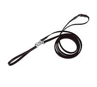 Kavalkade with Slim (16 mm) Webbed Reins and Leather Fixtures Draw Reins - Black, OS