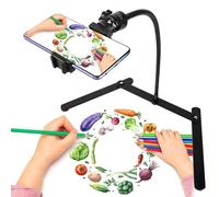 KAVAVO Adjustable Tripod Cellphone Holder, Overhead Phone Mount, Table Top Teaching Online Stand for Live Streaming and Online Video and Food Crafting Demo Drawing Sketching Recording.
