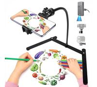 KAVAVO Adjustable Overhead Cellphone Holder,Tripod Phone Mount, Table Top Teaching Online Stand for Live Streaming and Online Video and Food Crafting Demo Drawing Sketching Recording.
