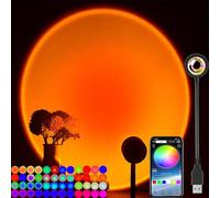 KAVAVO Smart APP 16 Million Color Sunset Lamp Led Projector Home Decoration Photography Background Night Light (1 PCS)