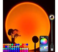 KAVAVO Smart APP 16 Million Color Sunset Lamp Led Projector Home Decoration Photography Background Night Light (1 PCS)