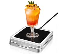 KAVAZ Smart Cocktail Maker - LED Guided Cocktail Mixing Device with App Control, 3000+ Recipes Home Bar Gadget & Gift for Men, Dad, Husband & Cocktail Lovers(Silver White)