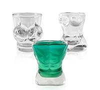 KAVE 22 Cool Shot Glasses Set of 3 - Premium Tequila Shot Glasses, Unique Body-Shaped Models - 30ml Bachelor Party Shot Glasses - Funny Shot Glasses for Adults, Ideal Modern Glassware