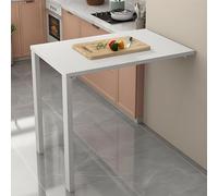 Kaverno Wall Mounted Folding Table, Industrial Folding Wall Mounted Workbench, Wall Hanging Home Narrow Long Table, Sturdy Hanging Table for Kitchen Laundry Room(80 * 70 * 80cm)