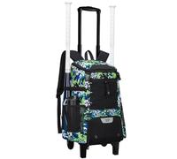 KAVIGOR 2-in-1 Rolling Baseball & Softball Bag, Detachable Backpack, Roll or Carry, Dual-Pole Anti-Tip, 3.5" Wheels, No Tools Setup