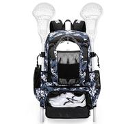 KAVIGOR Lacrosse Bag 65L, Extra Large Lacrosse Gear Backpack with Multi-Pocket Design, Helmet Holder & Ventilated Shoe Compartment