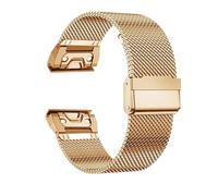 KAVJU 20/22/26mm Quick Fit Strap for Garmin Fenix 8 43 51mm 7s 7X 7 Pro Fenix 6s 6X 6 5s 5X 5Plus Tactix 7 Stainless Steel Band Forerunner 965 Watchbands(Rose gold,For Fenix 8 51mm)