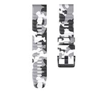 KAVJU 22mm 26MM Camouflage Silicone Watch Band For Garmin Fenix 5/6 Pro/7X Instinct 2/2X Forerunner 955/945 Quick Release Wristband(Camo white,26mm)