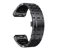 KAVJU 22mm 26mm Quick Fit Strap For Garmin Fenix 8 51mm 7X 7 Pro Fenix 6X 6 5X 5Plus Tactix 7 Metal Link Bracelet For Garmin fenix 3 3hr D2 Watchbands(Black,26mm D2)