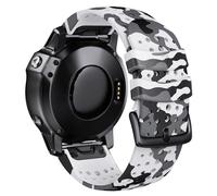 KAVJU For Garmin Fenix 8X Fenix 7X Sport Silicone Watch Band 26mm Replacement Strap For Fenix 6X/6X Pro/5X Plus/Tactix 7 Pro/Enduro 2/Fenix 3/Descent Mk2(Camo white)