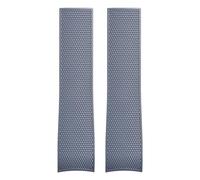 KAVJU For Longines Hydroconquest Diving V.H.P. Series Watchbands Natural Silicone Rubber Watch Strap For L3.781 L3.782 L3.783 Type Watch band(Grey no buckle)