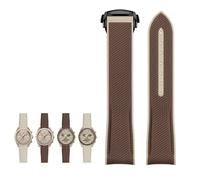 KAVJU For Moonswatch Watch,Soft Silicone Strap For Omega X Swatch MoonSwatch Speedmaster 20mm Watch,Quick Release Waterproof Replacement Strap(Brown 3)