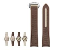 KAVJU For Moonswatch Watch,Soft Silicone Strap For Omega X Swatch MoonSwatch Speedmaster 20mm Watch,Quick Release Waterproof Replacement Strap(Brown)