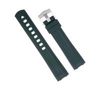 KAVJU For Omega Strap Seamaster 300 Diving Watchband Bracelets Pin Buckle 20mm Curved End Quality FKM Fluoro Rubber New Watch Band(Dark green 3)