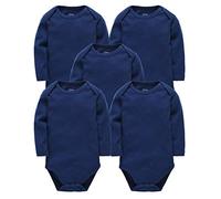 kavkas Long Sleeve Newborn Bodysuits Plain Baby Vest Undershirt Cotton Baby Clothes for Boys and Girls 5 Pack (6-9M)