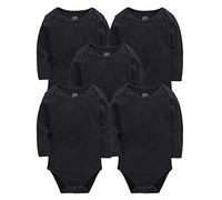 kavkas Long Sleeve Newborn Bodysuits Plain Baby Vest Undershirt Cotton Baby Clothes for Boys and Girls 5 Pack (18-24M)