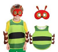 Kavoc Caterpillar Costume Kit Book Character Costumes Include Caterpillar Costume Tunic and Mask for World Book Day Fancy Dress Outfits (7-8yr)
