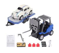 Kavolet 1/64 Scale Remote Control Forklift Mini Alloy RC Construction Vehicle Toy for Youth Adults (Dark Blue)