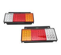 Kavolet 44 LEDs Pair Rear Lamp Replacement for Truck Tail Light Assembly with High Brightness for W Series Isuzu Elf NPR HD NKR NHR NRR FRR, 12V, ABS Material, LED, Stable Performance