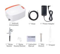 Kavolet Airbrush Compressor Sets, High Pressure Mini Airbrush Gun Set with Three Level Adjustment for Painting Techniques, Model Making, Cake Decorating, Nail Art Outline Drawing, Portable (UK Plug)