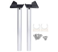 Kavolet Greenhouse Rain Gutter Drainage Downpipe Water Butt Pipe Kit Rainwater Drainage Kit Silver PVC and Aluminum with Tube Clip and Water Pipe for Small Greenhouse