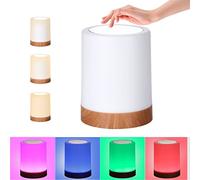 Kavolet Night Light, Touching Control Bedside Light USB Rechargeable Dimmable Table Lamp Warm White RGB Color Changing Modes Night Light for Baby Kids Bedroom,Office,Camping