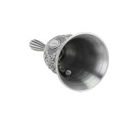 Kavolet Retro Style Bell, Rhythm Bell for Musical Accompaniment, Shaking for Yoga Prayer Meeting, Party (Carved Pattern Silver)