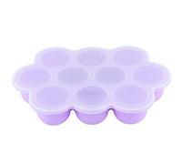 Kavolet Silicone Food Freezer Tray 10 Holes Reusable Container with Lid (Purple)