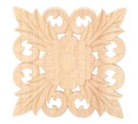 Kavolet Wood Carved Applique Onlay Unpainted Rubber Wood Decor | Elegant Carved Design, Perfect for Cabinets, Windows, Doors, and DIY projects. Made From Durable Rubber Wood, Easy to paint.