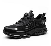 Kavon SafeStep - Protect Your Feet with Comfort & Style Unisex Safety Shoes with Steel Toe Cap | Non-Slip Work Sneakers Breathable Air Cushion and Innovative Swivel Buckle Shoelaces Black