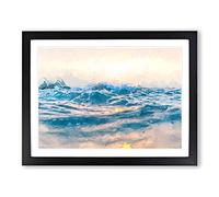 Kavourotrypes Beach In Greece In Abstract Modern Art Framed Print | A2 Black Framed Wall Art | Ready to Hang | Abstract Beach Picture | Living Room Bedroom Lounge Office