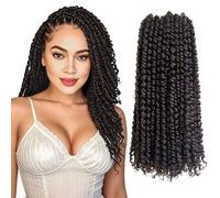 KAVSORAPI Passion Twist Hair,14 Inch Passion Twist Braiding Hair,Short Pre Looped Crochet Twist Jumbo Pre-twisted Two Strand Braids 8 Packs (4#/Light Brown)