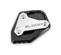 KAVSY Side Stand Plate Pad For REBEL CMX1100 CM1100 CMX CM 1100 Motorcycle Accessories CNC Kickstand Side Stand Enlarge Extension Foot Pad Support(Silver - LOGO)