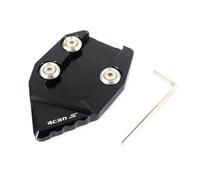 KAVSY Side Stand Plate Pad For VN650 VN 650 2015-2018 Motorcycle CNC Kickstand Foot Side Stand Extension Pad Support Plate Enlarge(Black)