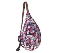 KAVU Mini Rope Sling Pack with Adjustable Rope Shoulder Strap, Sunset Blocks, Sunset Blocks, One size